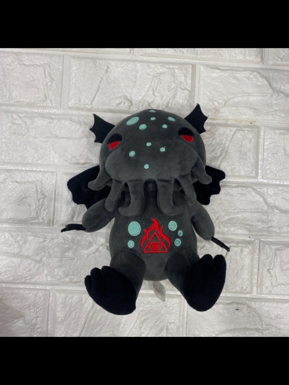 Nemisis Now Cthulhu Plush Soft Gothic Stuffed Toy Collectible Red Eyes Gray